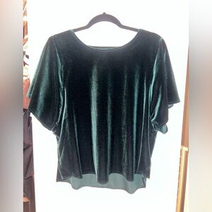 Madewell Velvet Short Sleeve Top